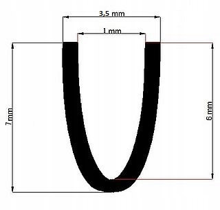 Краевая планка, ПРОЗРАЧНАЯ, 1 мм