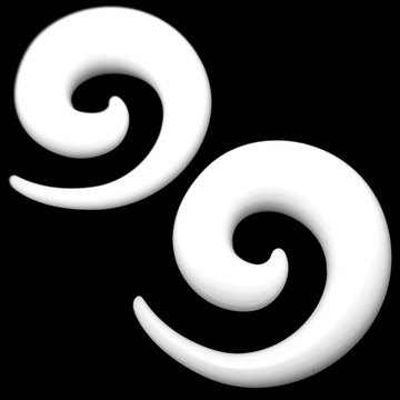 Spirala Rozpychacz Taper do Uszu Biały 2,5mm