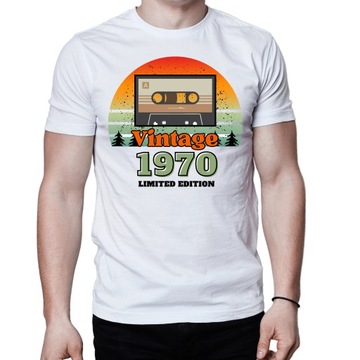 koszulka 1970 urodziny prezent Vintage kaseta prezent dla niego t-shirt