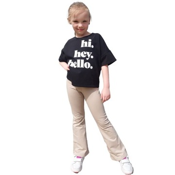 Леггинсы клеш бежевого цвета для девочек - 152