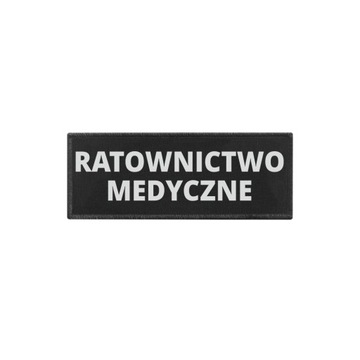 Emblemat RATOWNICTWO MEDYCZNE ODBLASKOWA NASZYWKA 30x10 i 13x5 Z RZEPEM