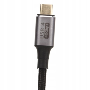 УГОЛ 90° КАБЕЛЬ USB 4.0 TYPE-C 40 ГБ/С ВИДЕО + ЗВУК 0,3 М