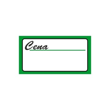 CENÓWKI KARTONOWE ŚREDNIE 6,8X4cm 100szt zielone