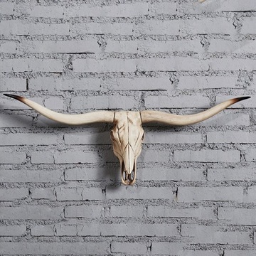 Смола животное череп голова украшение настенная скульптура животного A 77,5x32x12 см