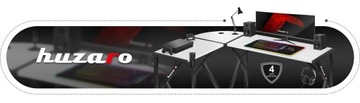 СТОЛ ИГРОВОЙ КОМПЬЮТЕРНЫЙ, УГЛОВОЙ, ИГРОВОЙ СТОЛ CARBON, РЕГУЛИРУЕМЫЙ, HUZARO