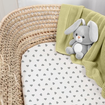 ПРОСТЫНЬ ДЛЯ ГОНДОЛИ, ДЛЯ ЛЮЛЫЧКИ, С ЛАСТИКОМ, 80х40, ХЛОПОК 100% Bubi