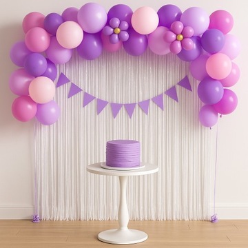 Kurtyna dekoracyjna biała Chrzest Wesele Urodziny 100x200 imprezowa kurtyna