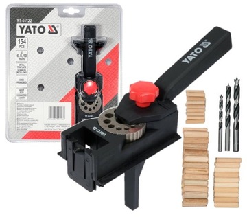 PRZYRZĄD SZABLON KOŁKOWNICA DO POŁĄCZEŃ KOŁKOWYCH 154el. YATO YT-44122