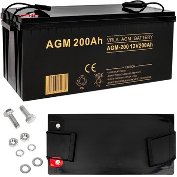 AKUMULATOR BEZOBSŁUGOWY AGM DO UPS 12V 200Ah