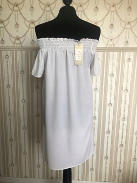 LIPSY Sukienka letnia boho hiszpanka biała S 36