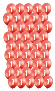 Balony 1 urodziny rose GOLD roczek 30 cm 50 szt