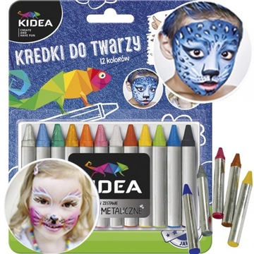 Kredki do Malowania Twarzy 12 Kolorów dla Dziecka