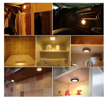 3x COB LAMP БЕСПРОВОДНАЯ САМОКЛЕЯЩАЯСЯ АККУМУЛЯТОРНАЯ ЛАМПА 2 РЕЖИМА + ДИСТАНЦИОННОЕ УПРАВЛЕНИЕ