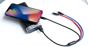 USB-КАБЕЛЬ BASEUS STRONG 3-В-1 ДЛЯ IPHONE MICRO TYPE-C COMBO 3,5 А, 30 СМ