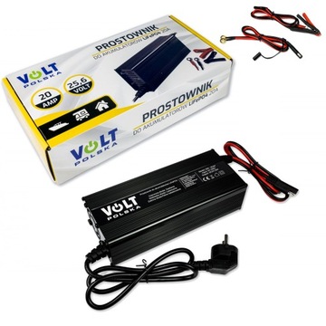 PROSTOWNIK ŁADOWARKA DO AKUMULATORÓW LIFEPO4 20A 25.6V 29.2V 24V