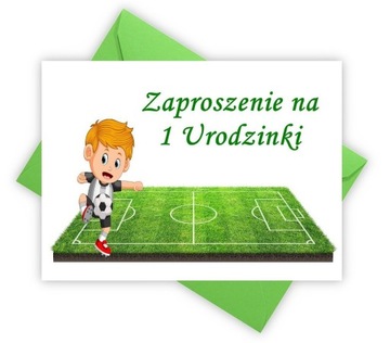 ZAPROSZENIA NA 1 URODZINY ROCZEK PIŁKA NOŻNA