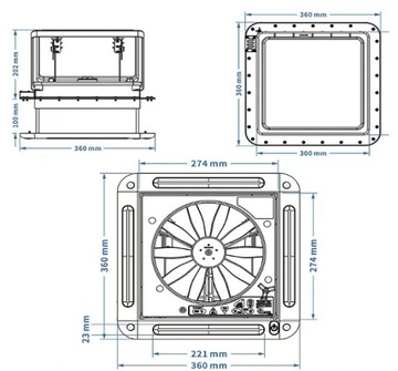 ОКНО ВЫТЯЖНОЙ ВЕНТИЛЯТОР ЛЮК НА КРЫШЕ КАМЕРА ВЕНТИЛЯЦИЯ