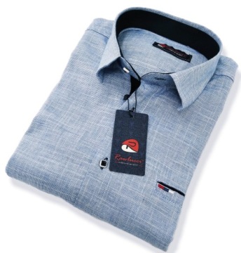 РУБАШКА МУЖСКАЯ, СИНИЙ ЗНАК 008, ДЛИННЫЙ РУКАВ L