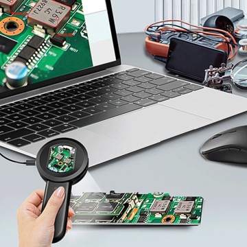 Портативная электронная лупа с USB-разъемом, 2-дюймовый IPS-экран с 8 светодиодами VC