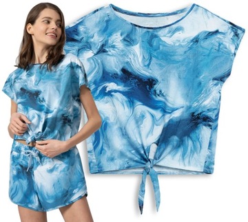 KOSZULKA 4F TISZERT DAMSKI SPORTOWY TOP WIĄZANY