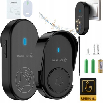 БЕСПРОВОДНОЙ ДВЕРНОЙ ЗВОНОК 2 ПРИЕМНИКА, ВОДОНЕПРОНИЦАЕМАЯ НАРУЖНАЯ ДВЕРЬ 250М