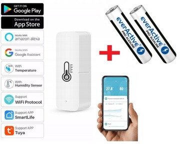 SMART HOME TERMOMETR HIGROMETR WiFi WILGOTNOŚĆ