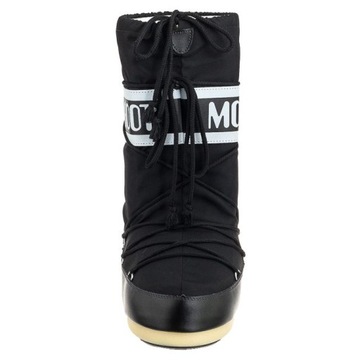 Buty Damskie Śniegowce Wysokie Moon Boot Nylon Czarne