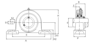 Подшипник UCP203, вал 17 мм.