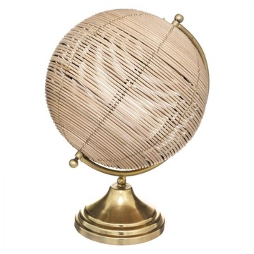 24h Globus rattanowy boho dekoracja na komodę