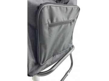 СУМКА НА КОЛЕСАХ AVENTURES КОРЗИНА 40 Л - СЕРАЯ И ЧЕРНАЯ