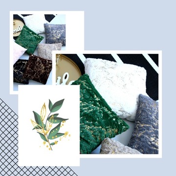 ДЕКОРАТИВНАЯ НАВУШКА 40Х40 ЗОЛОТОЙ МРАМОР ПЛЮШ