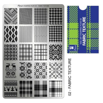 Moyra Płytka blaszka do stempli 02 Fabric Texture