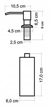Сосудистый дозатор жидкости мыльный гель хром 250 мл