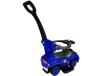 Mega Car 3in1 Blue Ride-On с толкателем