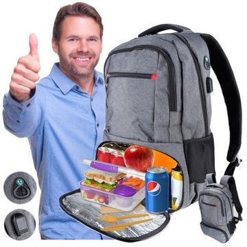 Туристический походный рюкзак с термокамерой и USB для пляжа, 35л.