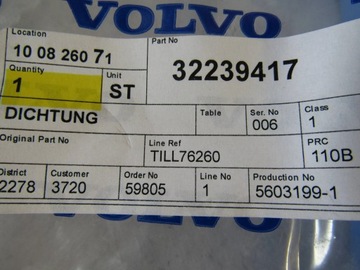 Прокладка бензобака Volvo XC60 II