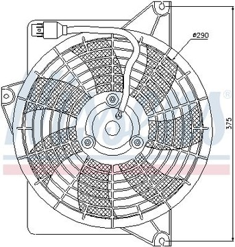 NISSENS 85371 VENTILÁTOR CHLAZENÍ MOTORU