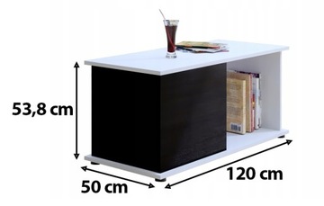 Секция для гостиной, журнальный столик CUBE, матовый белый
