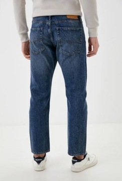 A3D204 GRANATOWE SPODNIE JEANSOWE JACK AND JONES 34/30