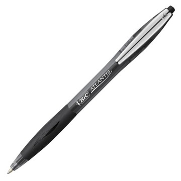 BIC ATLANTIS SOFT DŁUGOPIS AUTOMATYCZNY Z WYMIENNYM WKŁADEM CZARNY