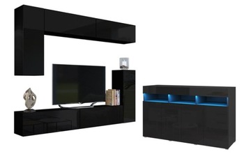 Meble pokojowe czarne meble do salonu PREMIUM