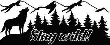 НАКЛЕЙКА на прицеп кемпер WILK Mountains 100x41 см