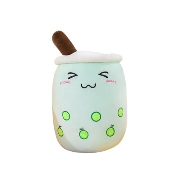MASKOTKA PLUSZAK BUBBLE TEA ZIELONA JABŁKO ŚMIECH DUŻY KUBEK 50 cm