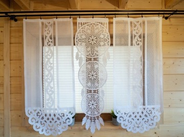 Firany gotowe panel żakard FIRANKA panel żakardowy klasyczny 160x60 EWA