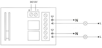 2-КАНАЛЬНЫЙ КОНТРОЛЛЕР РАДИОЛИНИИ ПЕРЕКЛЮЧАТЕЛЬ 24 В