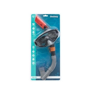 Набор для дайвинга маска-трубка Bestway 24068C ЧЕРНЫЙ