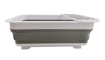 БОЛЬШАЯ ПОДСТАВКА ДЛЯ СУШИЛКИ ПОСУДЫ С ПОДДОНЕМ, ОДНОУРОВНЕВАЯ, СИЛИКОНОВАЯ