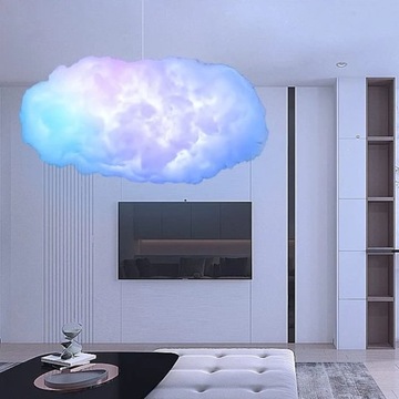 XXL 100cm Lampa wisząca Chmurka designerska biała