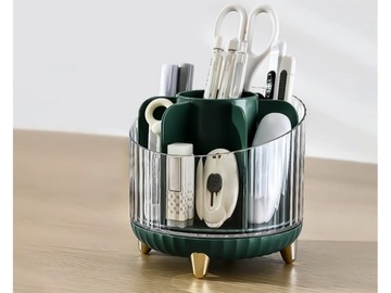 ОРГАНАЙЗЕР ДЛЯ КОСМЕТИКИ, УКРАШЕНИЙ, ВРАЩАЮЩИЙСЯ НА 360 ГОРОДОВ ДЛЯ КИСТЕЙ, КОРОБКА ДЛЯ МАКИЯЖА