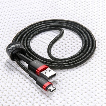 Прочный кабель Micro-USB BASEUS, двусторонняя вилка, 2,4 А.
